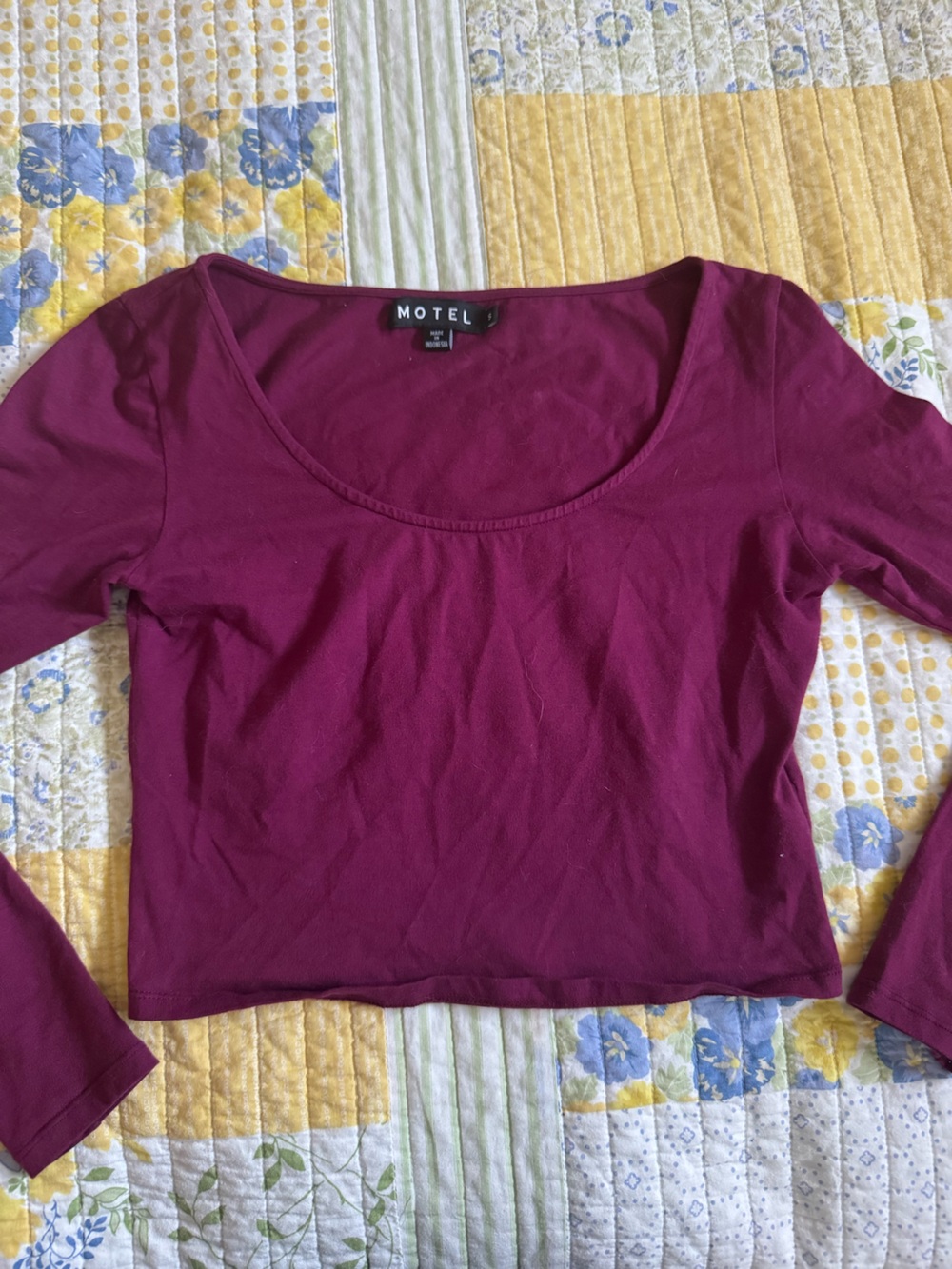 Motel Rocks Plum Long Sleeve Top